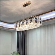 Elegant K9 crystal chandelier – Dazzling rose gold LED light with dimmable function (Available in different sizes)