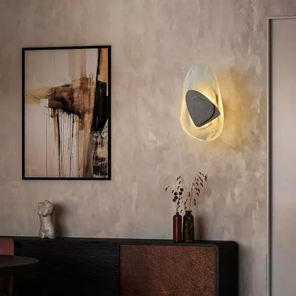Applique murale LED en verre moderne et épurée - Style minimaliste chic parfait pour les espaces contemporains