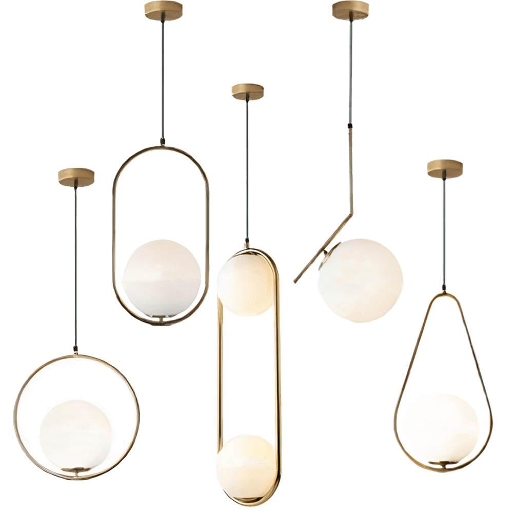 Suspension Élégante et Chic – Design Métallique Contemporain avec un Écrin en Verre Éblouissant