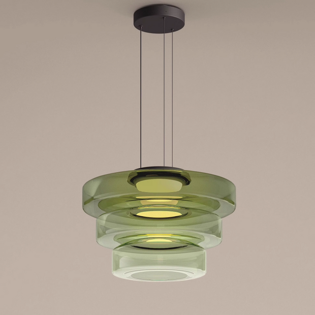 Superb glass pendant lamp in the shape of a moon – Chic and versatile indoor lighting