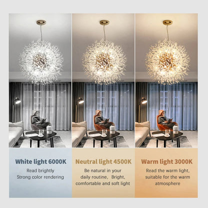 Chandelier LED en cristal élégant – Fini chrome stylé avec éclairage G9