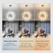 Elegant crystal LED chandelier – Stylish chrome finish with G9 lighting
