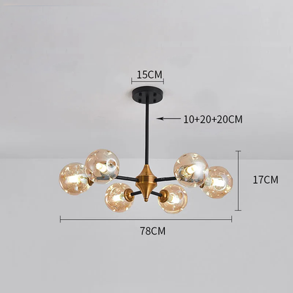 Superb LED Blown Glass Chandelier – Contemporary Elegance for Your Living Room and Bedroom