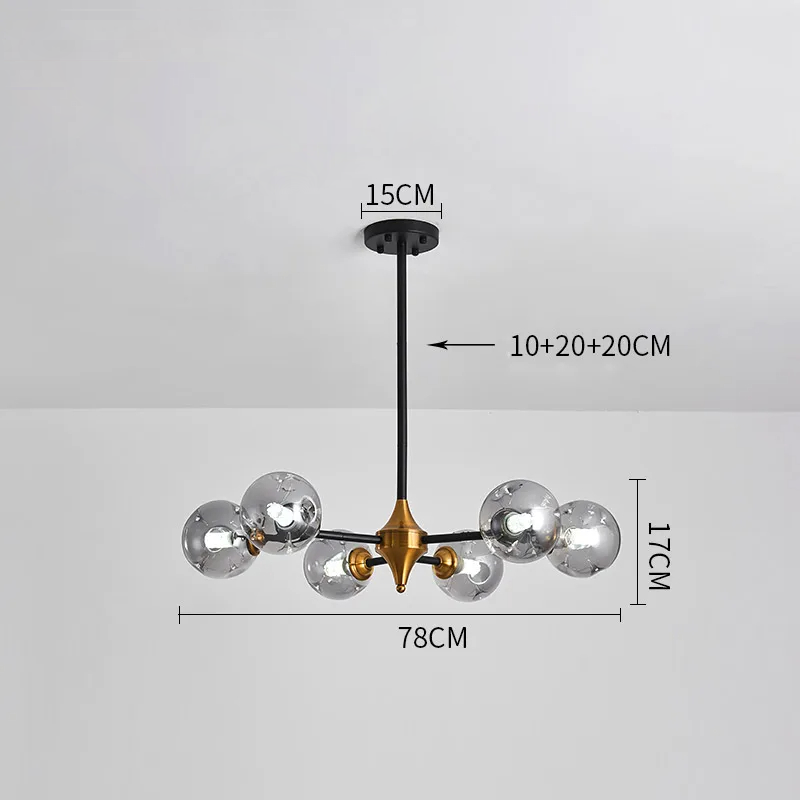 Superb LED Blown Glass Chandelier – Contemporary Elegance for Your Living Room and Bedroom