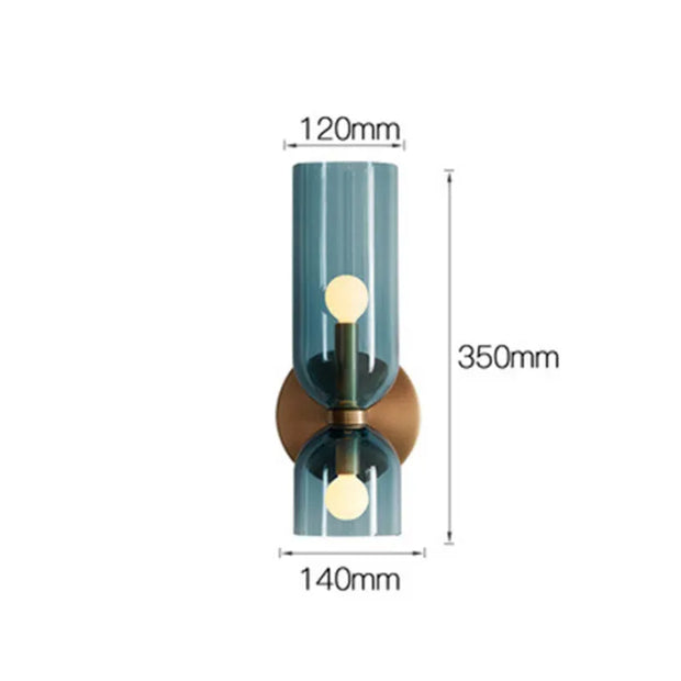 Elegant double-headed LED glass wall sconce - A chic touch with eco-friendly lighting