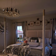 Elegant K9 crystal chandelier – Dazzling rose gold LED light with dimmable function (Available in different sizes)