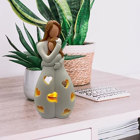 Lampe de table Romance Éternelle – Éclairage en résine beige élégant pour une ambiance cocooning