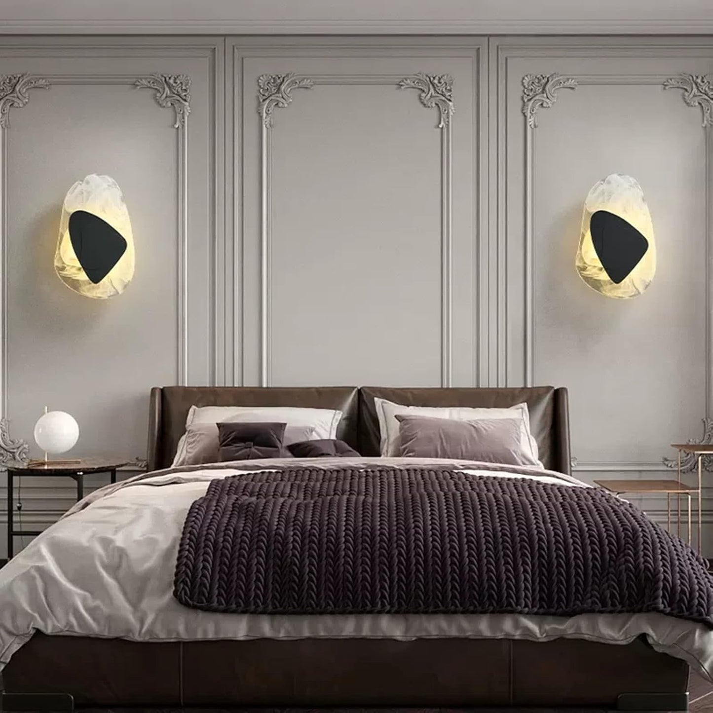 Applique murale LED en verre moderne et épurée - Style minimaliste chic parfait pour les espaces contemporains