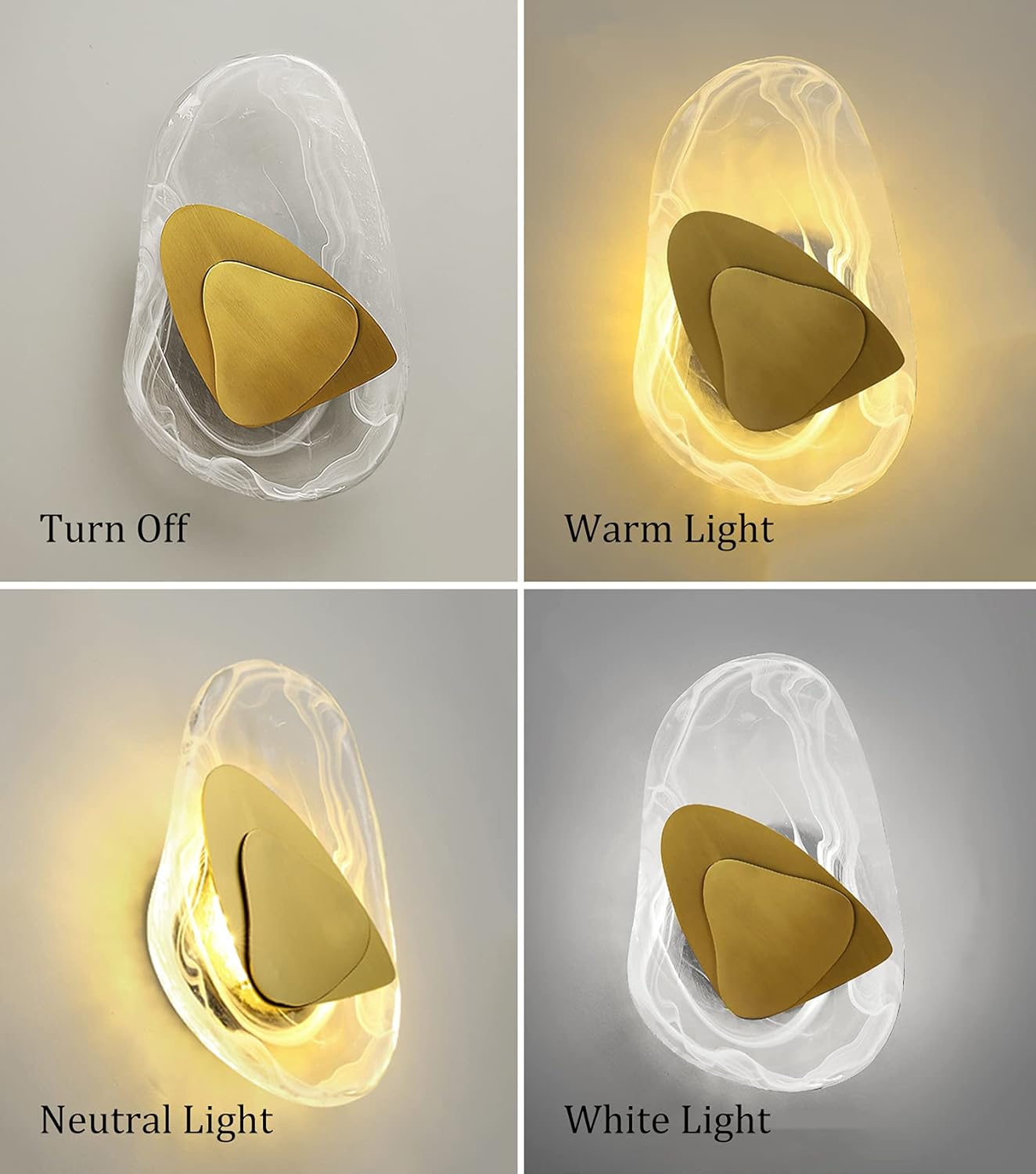 Applique murale LED en verre moderne et épurée - Style minimaliste chic parfait pour les espaces contemporains