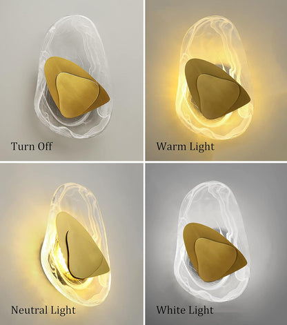 Applique murale LED en verre moderne et épurée - Style minimaliste chic parfait pour les espaces contemporains