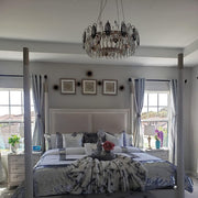 Elegant K9 crystal chandelier – Dazzling rose gold LED light with dimmable function (Available in different sizes)