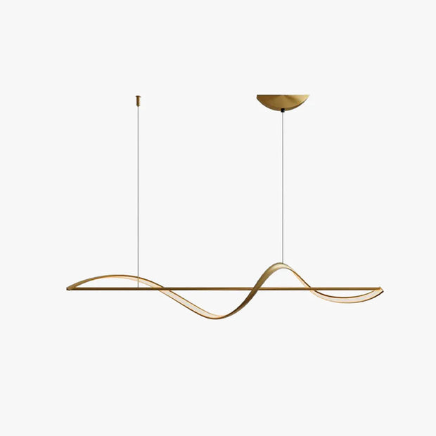 Elegant Whisper Linear Chandelier – Modern LED Lighting in Metal and Acrylic