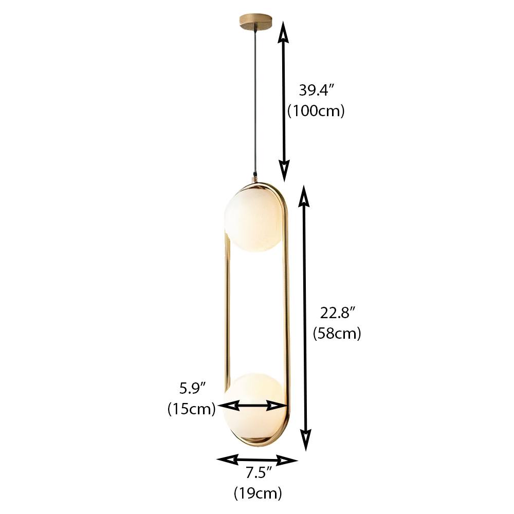 Suspension Élégante et Chic – Design Métallique Contemporain avec un Écrin en Verre Éblouissant
