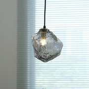 Copper and glass Lava finish – Modern and chic LED pendant light for elegant interiors