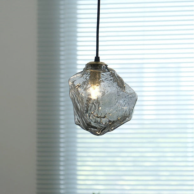 Copper and glass Lava finish – Modern and chic LED pendant light for elegant interiors