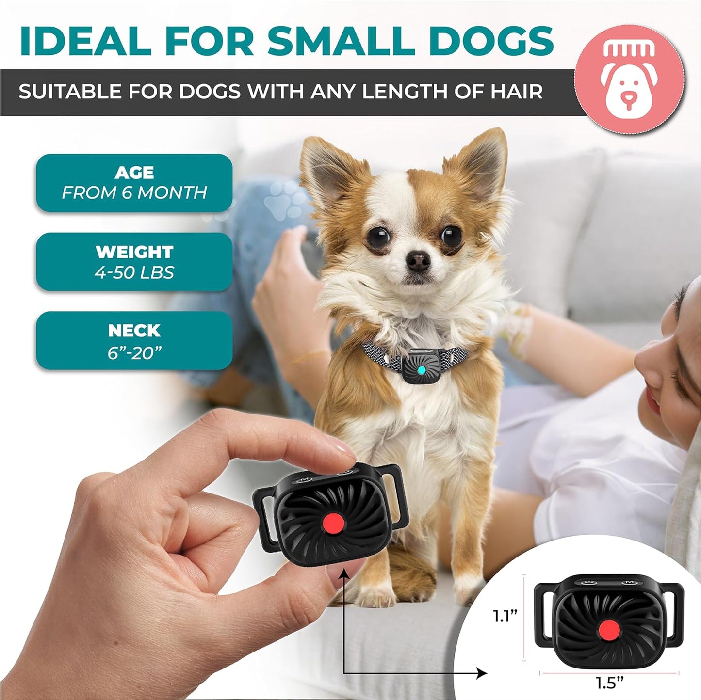Soft Anti-Bark Collar PetSilence – The Perfect Training Solution for Your Small Dog