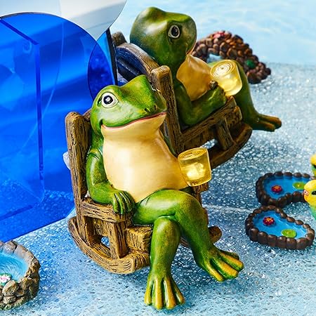 Enchanted LED Frog Statue – A Whimsical Outdoor Delight