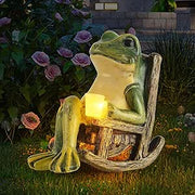 Enchanted LED Frog Statue – A Whimsical Outdoor Delight