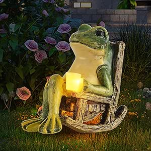 Enchanted LED Frog Statue – A Whimsical Outdoor Delight