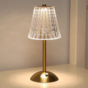 Elegant gold crystal LED table lamp - Touch control, wireless, and stylish design