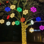 Waterproof LED Snowflake Star Garland – Perfect for Outdoor Holiday Decorations