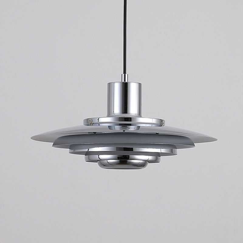 Suspension LED scandinave élégante - Élégance contemporaine en fer et aluminium
