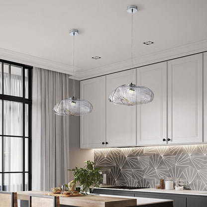 Suspension en verre soufflé élégant – Une pièce maîtresse LED chic et moderne