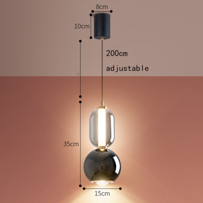 Suspension Scandinave Élégante – Lampe Minimaliste Élégante Fabriquée en Verre et Fer