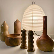 Exquisite Akari table lamp – Mulberry paper and elegant metal design