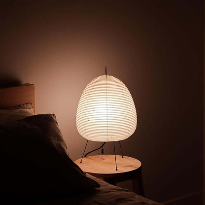 Lampe de table Akari exquise – Design en papier de mûrier et métal élégant