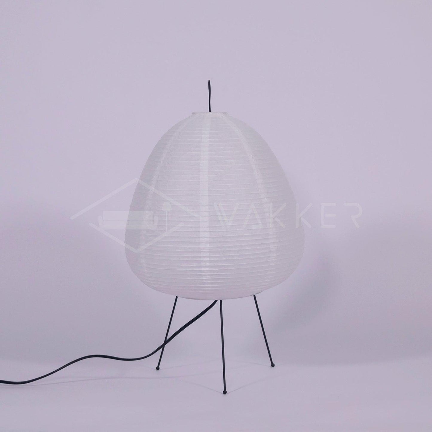 Lampe de table Akari exquise – Design en papier de mûrier et métal élégant