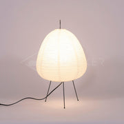 Exquisite Akari table lamp – Mulberry paper and elegant metal design