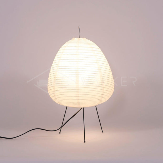 Exquisite Akari table lamp – Mulberry paper and elegant metal design