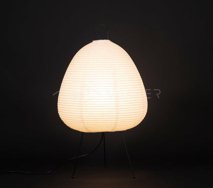 Lampe de table Akari exquise – Design en papier de mûrier et métal élégant