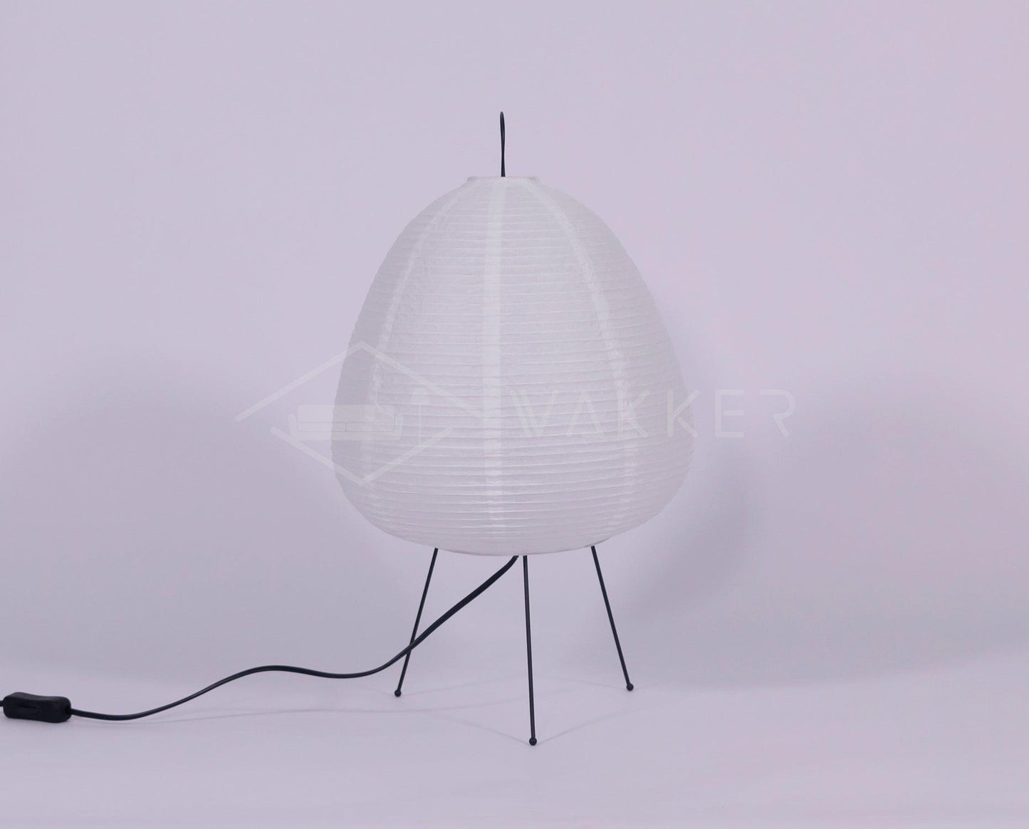 Lampe de table Akari exquise – Design en papier de mûrier et métal élégant