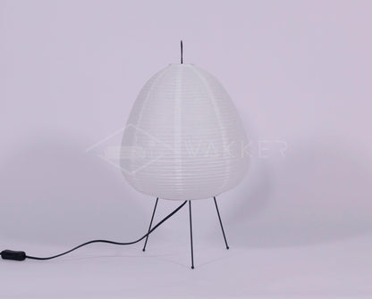 Lampe de table Akari exquise – Design en papier de mûrier et métal élégant