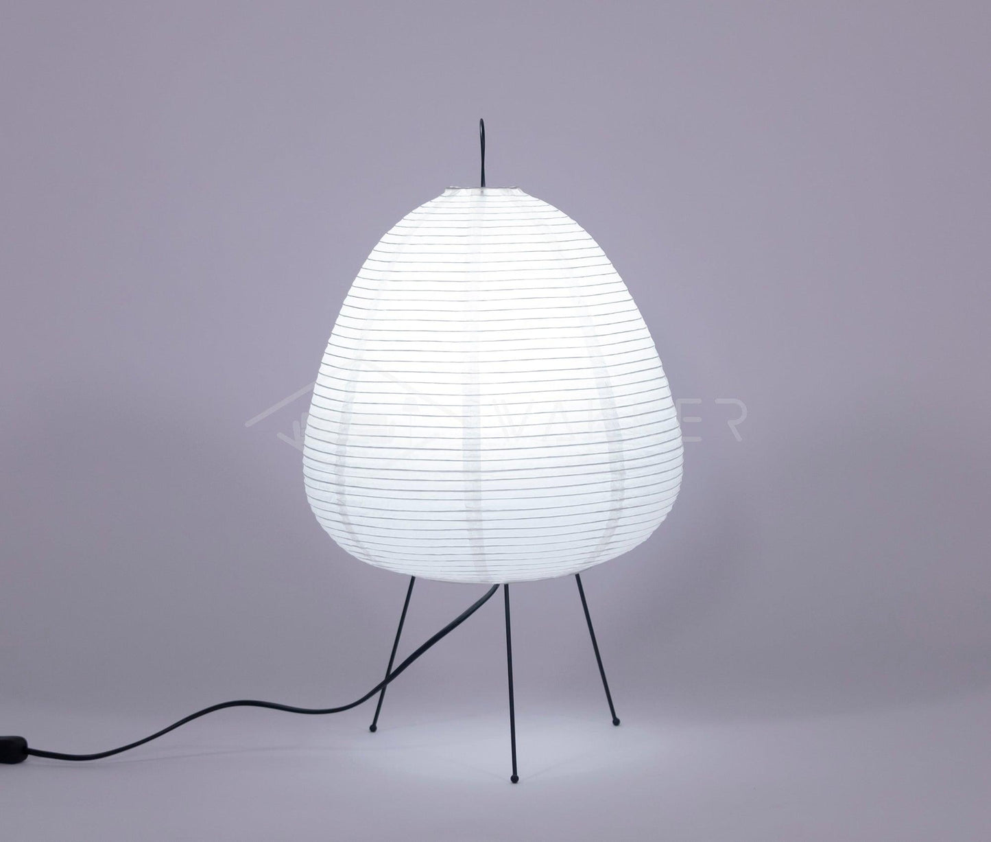 Lampe de table Akari exquise – Design en papier de mûrier et métal élégant