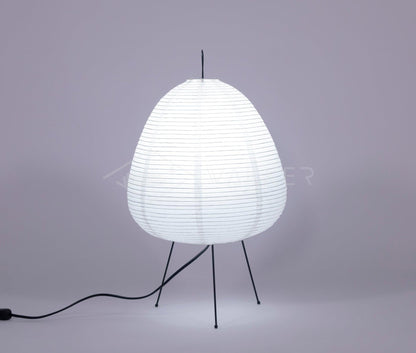 Lampe de table Akari exquise – Design en papier de mûrier et métal élégant