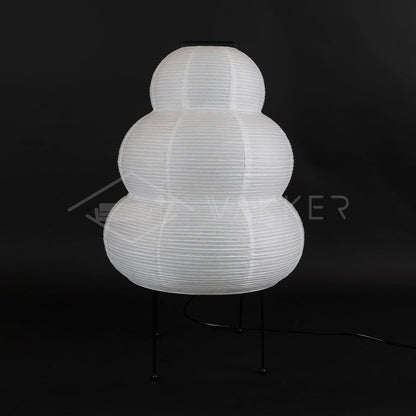 Lampe de table Akari exquise – Design en papier de mûrier et métal élégant
