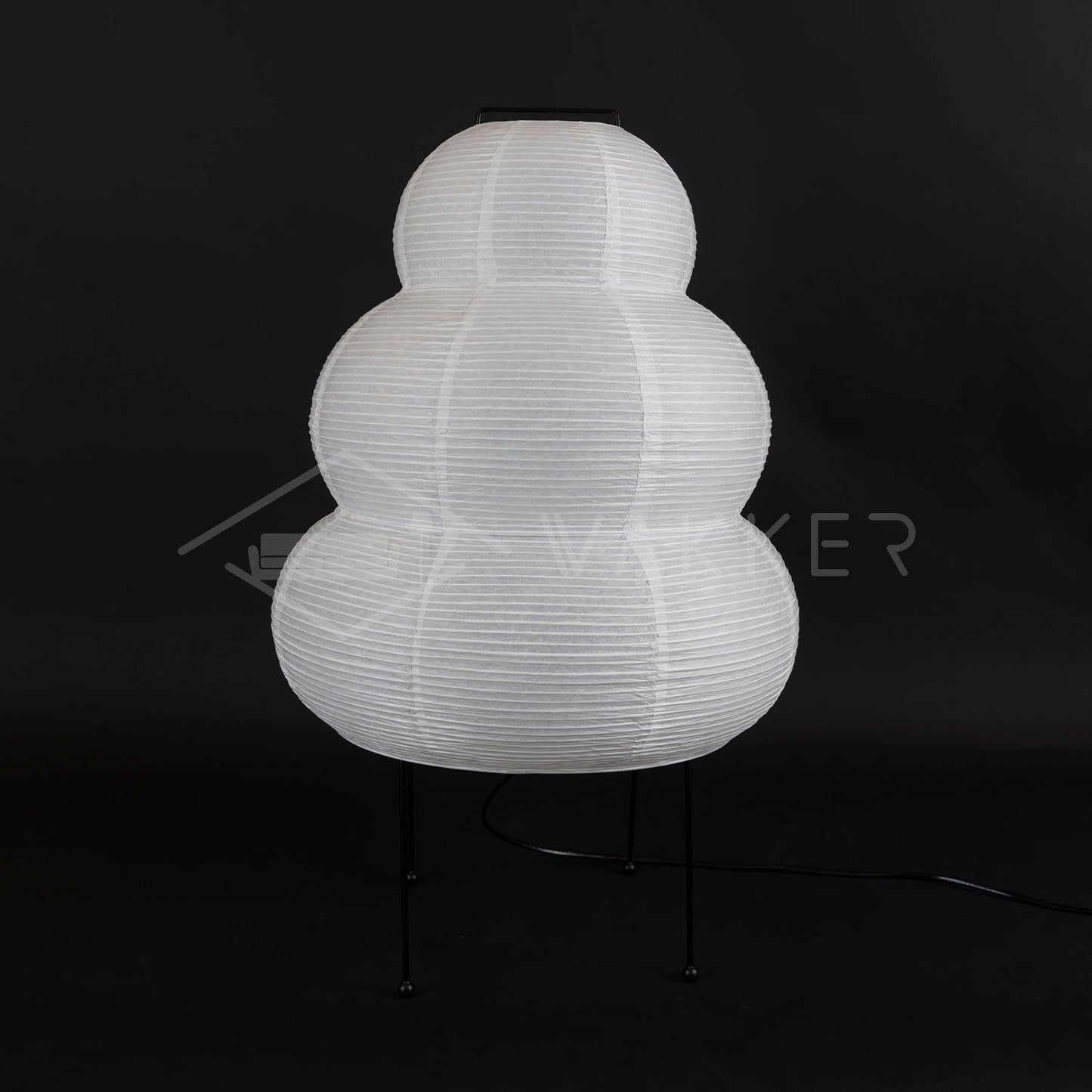Lampe de table Akari exquise – Design en papier de mûrier et métal élégant