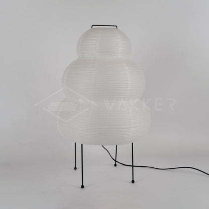 Lampe de table Akari exquise – Design en papier de mûrier et métal élégant