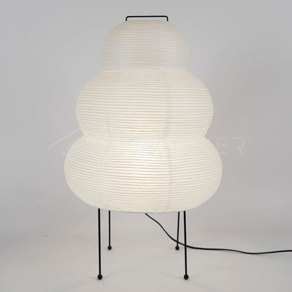 Lampe de table Akari exquise – Design en papier de mûrier et métal élégant
