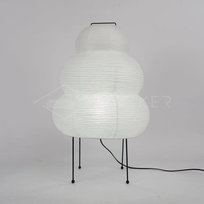 Lampe de table Akari exquise – Design en papier de mûrier et métal élégant