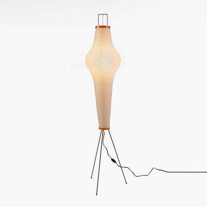 Lampadaire en papier de riz élégant – Éclairage sleek et stylé pour votre salon et votre chambre à coucher