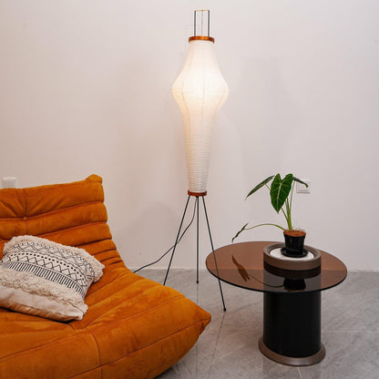 Lampadaire en papier de riz élégant – Éclairage sleek et stylé pour votre salon et votre chambre à coucher