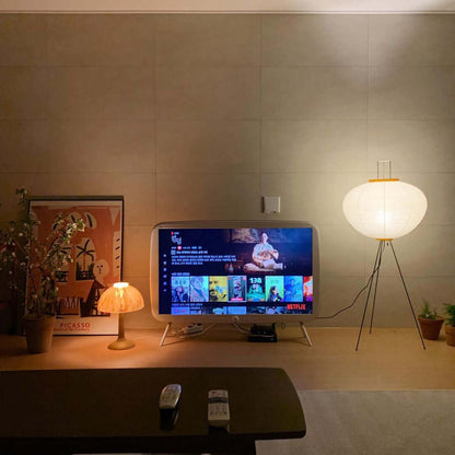 Lampadaire en papier de riz élégant – Éclairage sleek et stylé pour votre salon et votre chambre à coucher