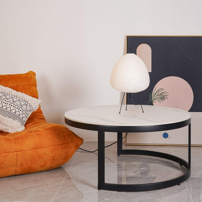 Lampe de table Akari exquise – Design en papier de mûrier et métal élégant