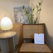 Exquisite Akari table lamp – Mulberry paper and elegant metal design