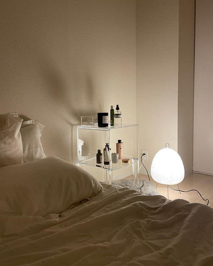 Lampe de table Akari exquise – Design en papier de mûrier et métal élégant