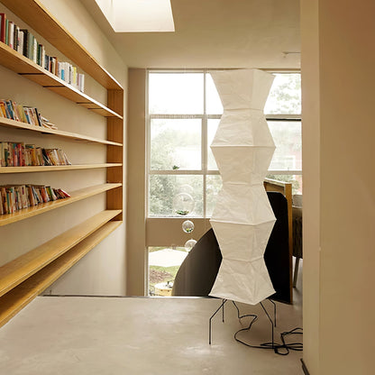 Lampadaire en papier de riz élégant – Éclairage sleek et stylé pour votre salon et votre chambre à coucher
